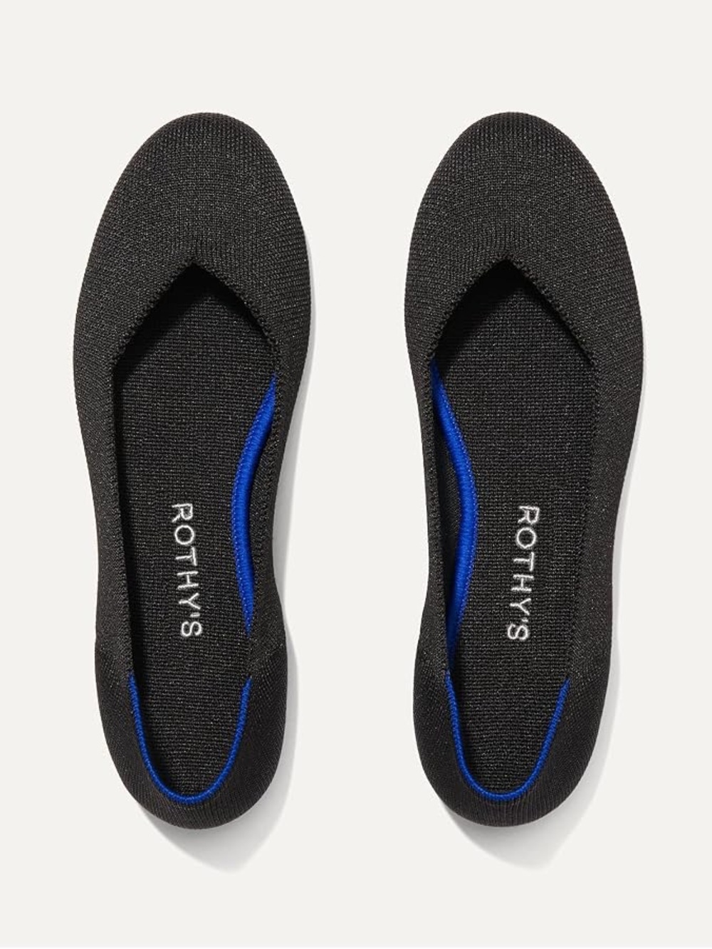 Rothy's The Daily Flat Black Knit Ballet Flats Size 8